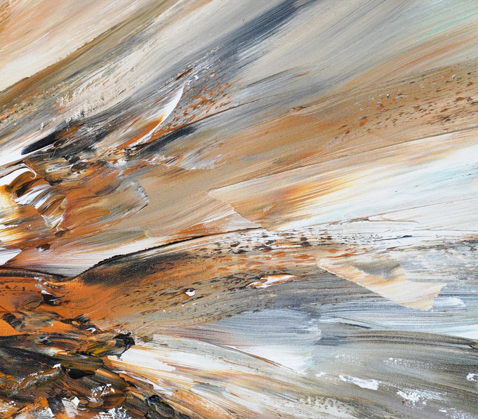 Detail of the abstract painting of the artist Peter Nottrott