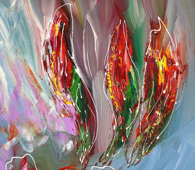 detail of the flower artwork of the artist Peter Nottrott