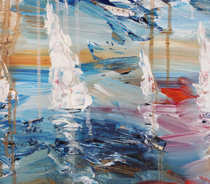 detail of the large sailing painting