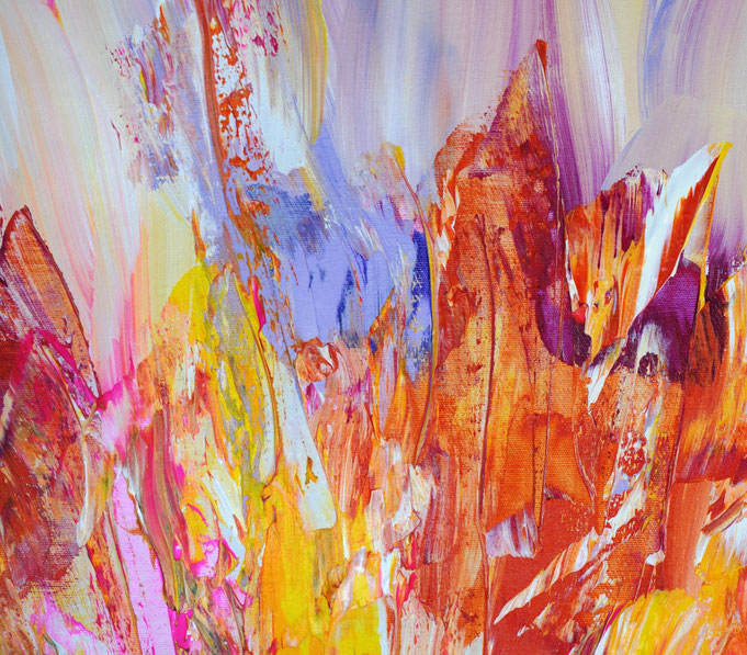 detail of the abstract artwork, large vertical format