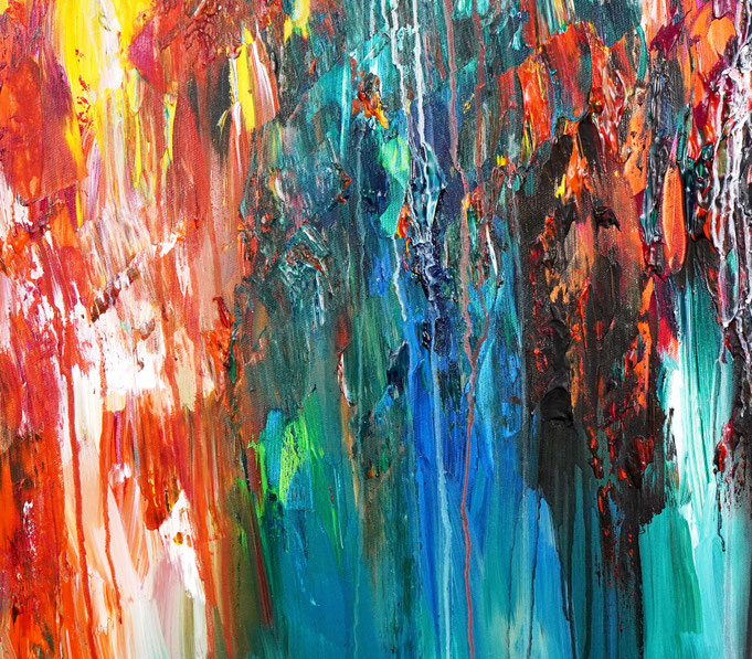 detail of the oversized abstract artwork by the artist Peter Nottrott for sale