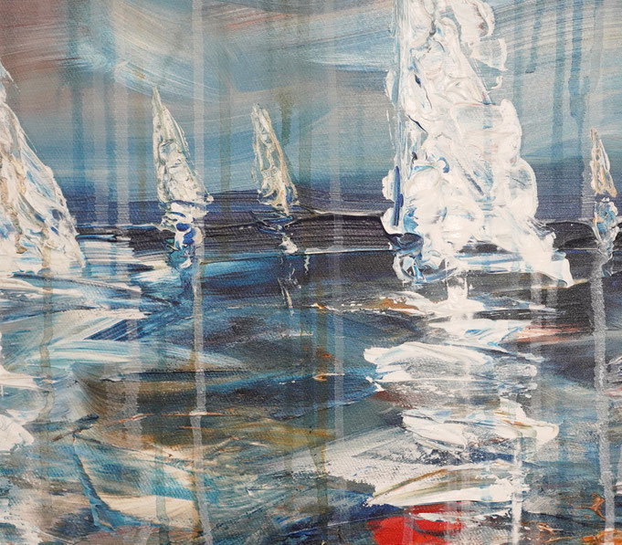 detail of the large sailing painting