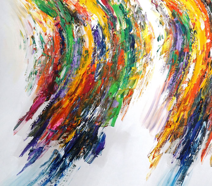 detail of the oversized abstract artwork by the artist Peter Nottrott for sale