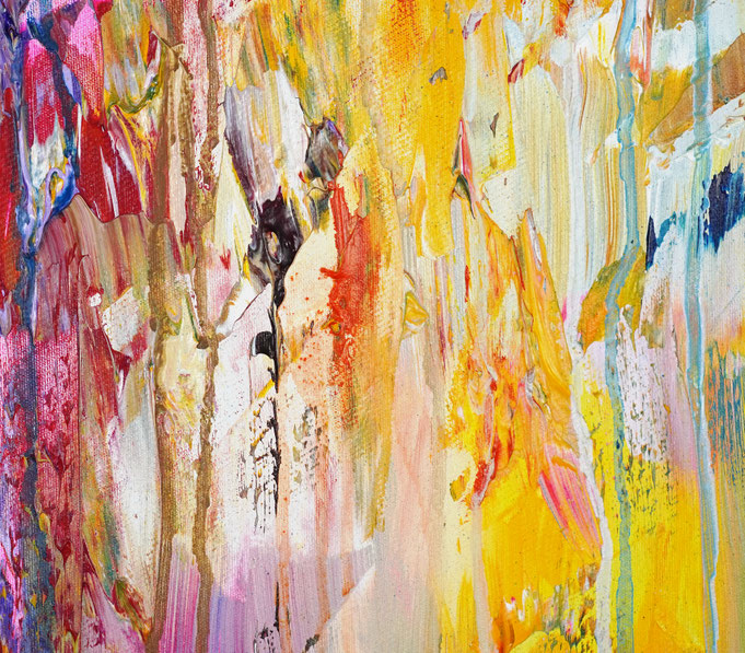 detail of the abstract artwork, inspired by summer