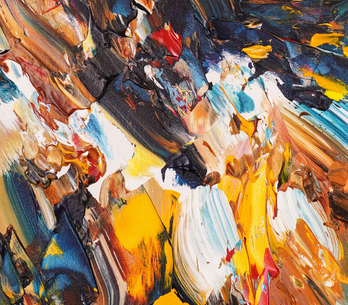 Detail of the abstract colorful artwork