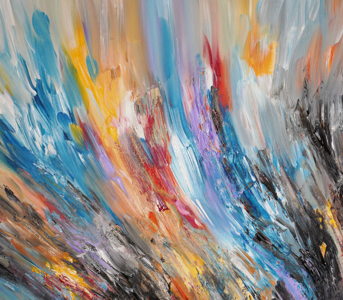 detail of the oversized abstract artwork by the artist Peter Nottrott for sale