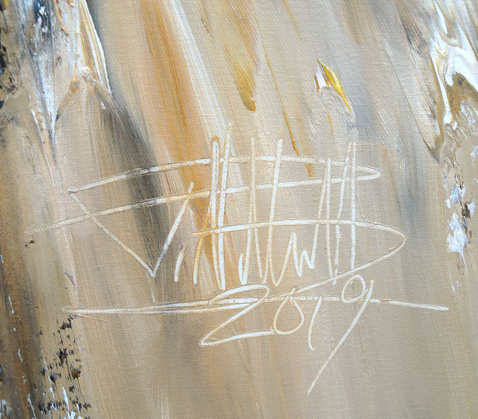 Signature of the artist Peter Nottrott and year of creation: 2019