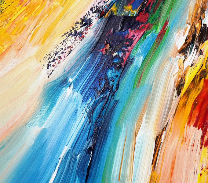 detail of the abstract and colorful painting