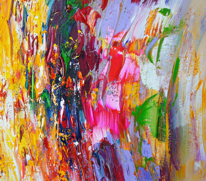 detail of the abstract artwork, large vertical format