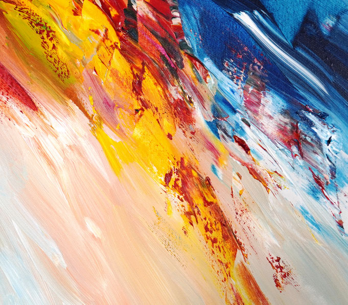 detail of the abstract and colorful painting