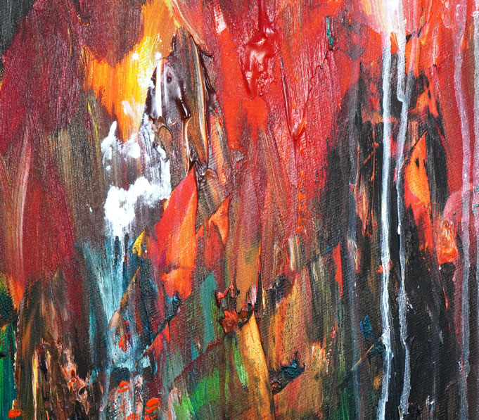 detail of the oversized abstract artwork by the artist Peter Nottrott for sale