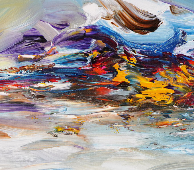 detail of the summer sailing painting