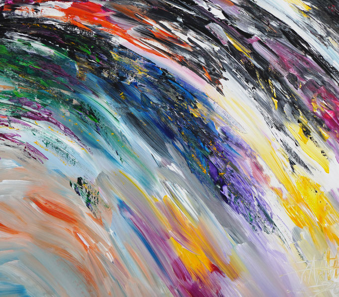 detail of the oversized abstract artwork by the artist Peter Nottrott for sale