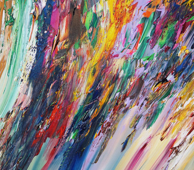 artwork detail of the oversized abstract painting 
