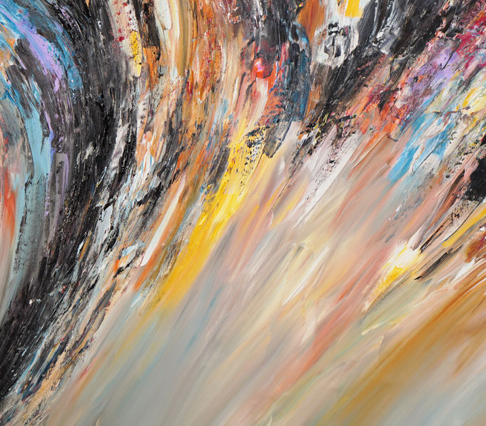 detail of the oversized abstract artwork by the artist Peter Nottrott for sale