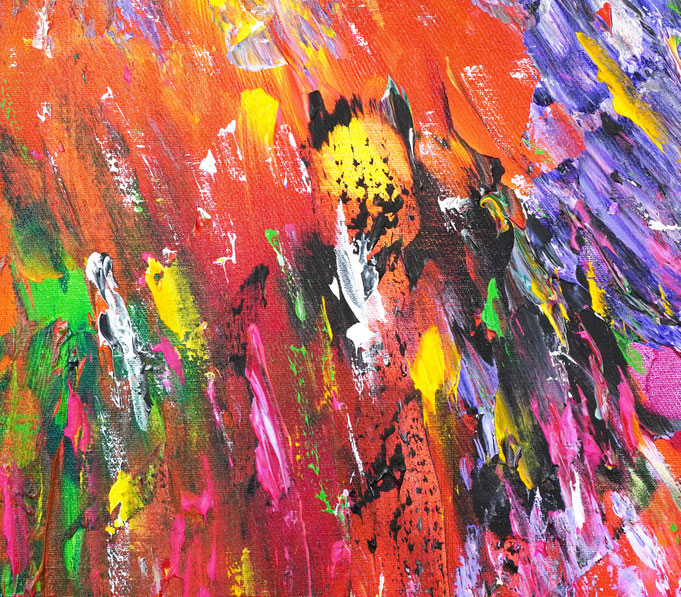 detail of the abstract, extra large dreamlike artwork by the artist Peter Nottrott