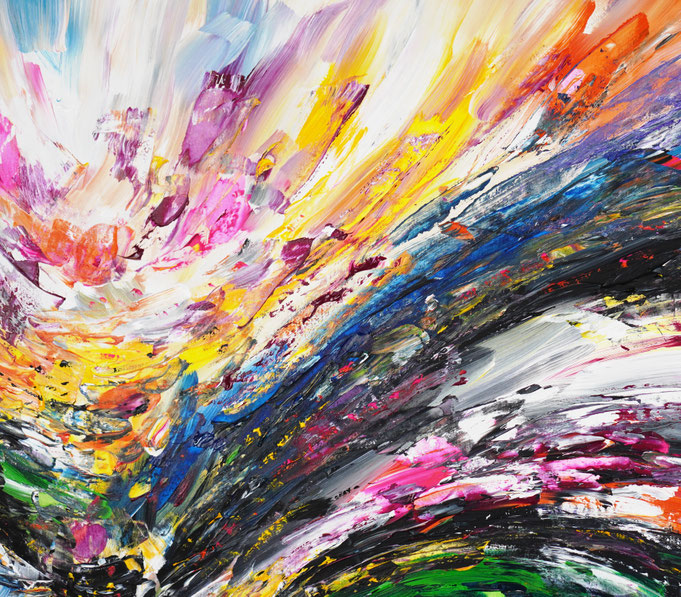 detail of the oversized abstract artwork by the artist Peter Nottrott for sale