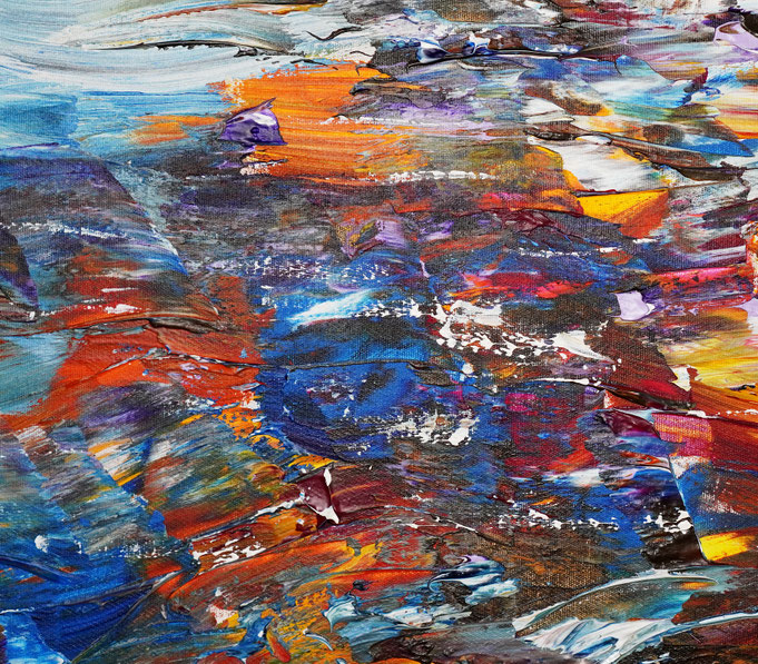 detail of the summer sailing painting