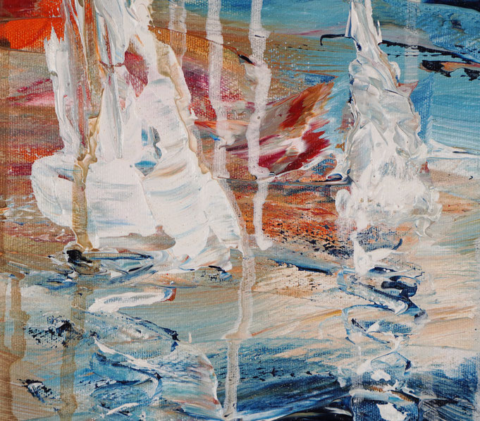 detail of the large sailing painting