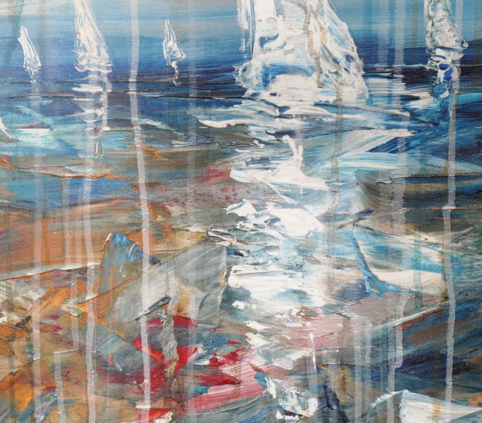 detail of the large sailing painting