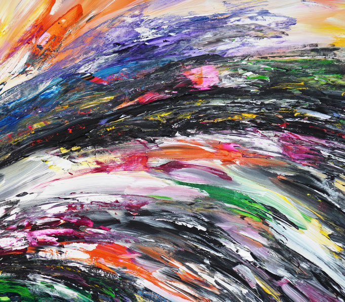 detail of the oversized abstract artwork by the artist Peter Nottrott for sale