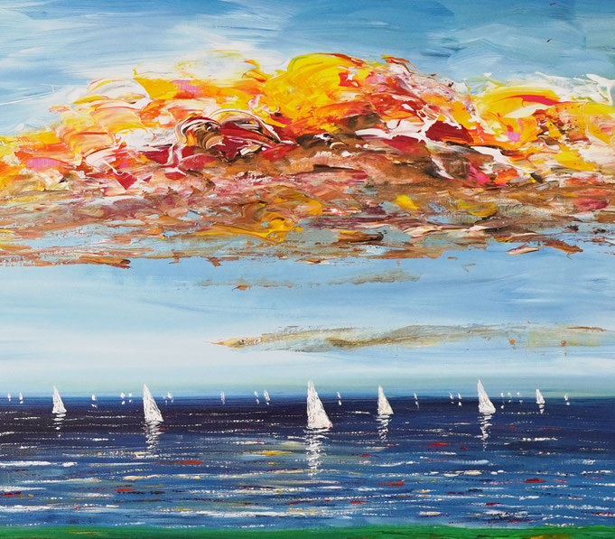 Detail of painting Seaside Impression S 1