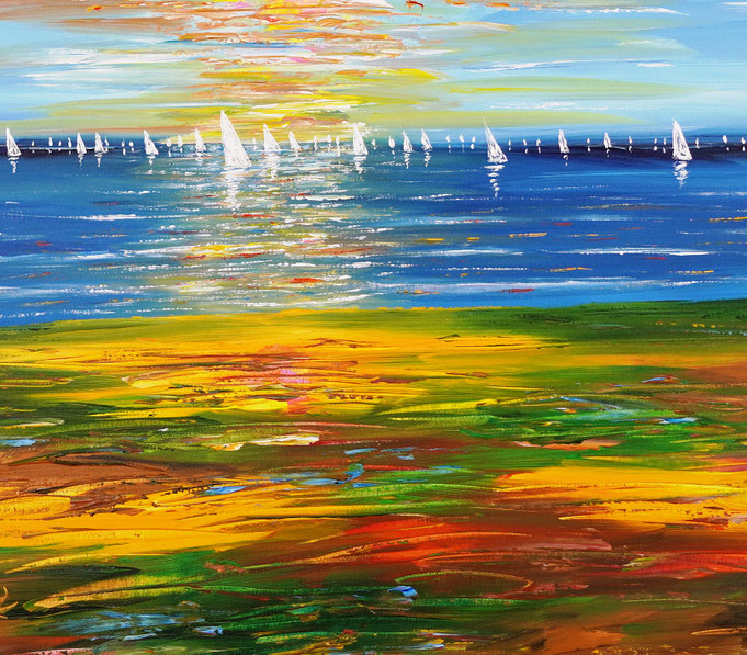 Detail of painting Seaside Impression S 1