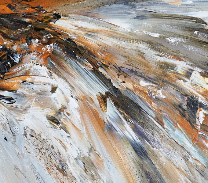 Detail of the abstract painting of the artist Peter Nottrott