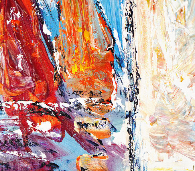 detail of the summer sailing painting