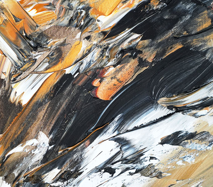 Detail of the abstract vivid painting, inspired by nature