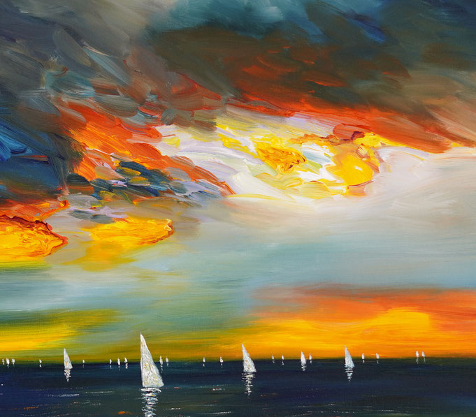 Detail of painting Seaside Impression S 1