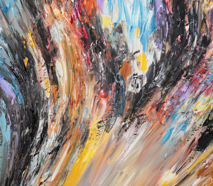 detail of the oversized abstract artwork by the artist Peter Nottrott for sale
