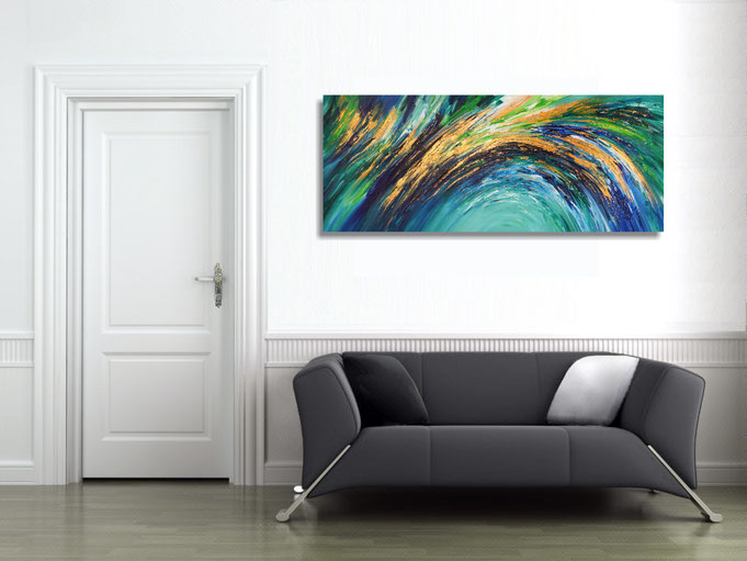 An abstract Nottrott painting gives any space a very individual ambience.
