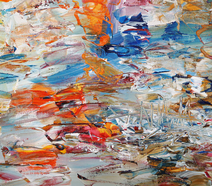 detail of the summer sailing painting