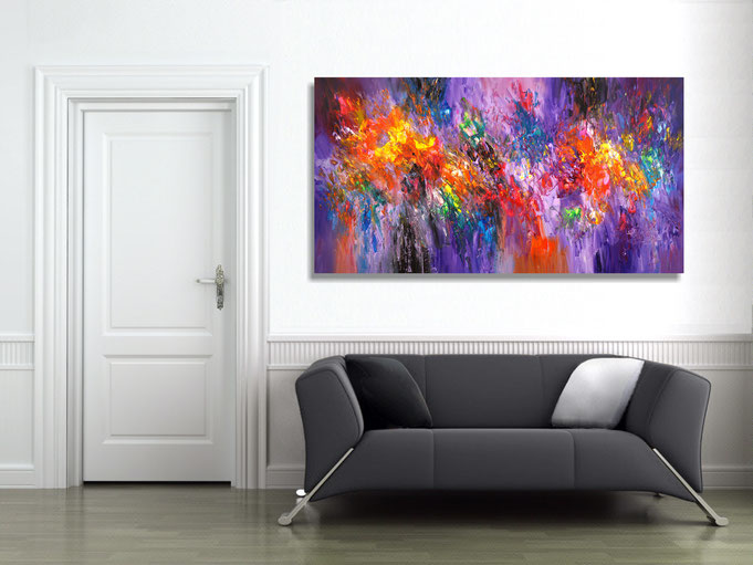 An abstract Nottrott painting gives any space a very individual ambience