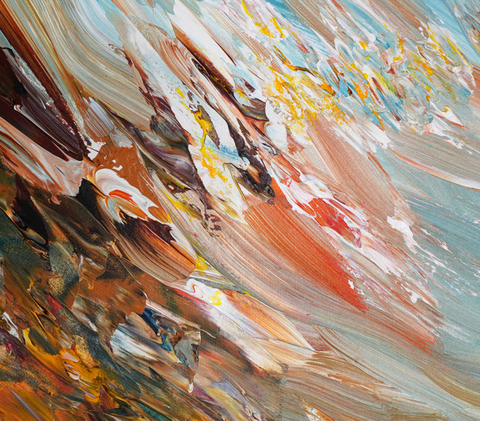 detail of the large abstract artwork