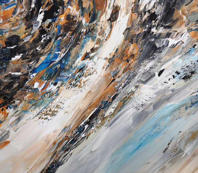 Detail of the abstract painting of the artist Peter Nottrott