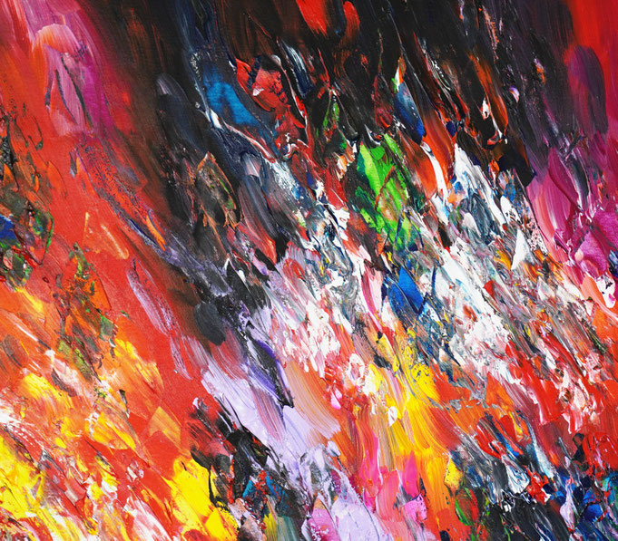 detail of the abstract, extra large dreamlike artwork by the artist Peter Nottrott