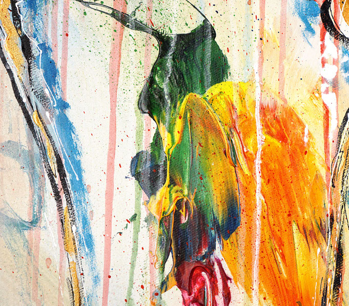 detail of the flower artwork of the artist Peter Nottrott