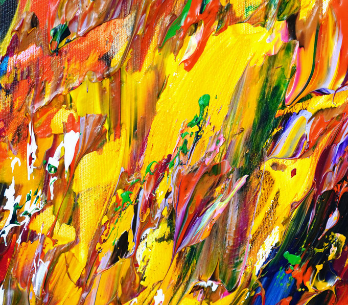 artwork detail of the oversized abstract painting 