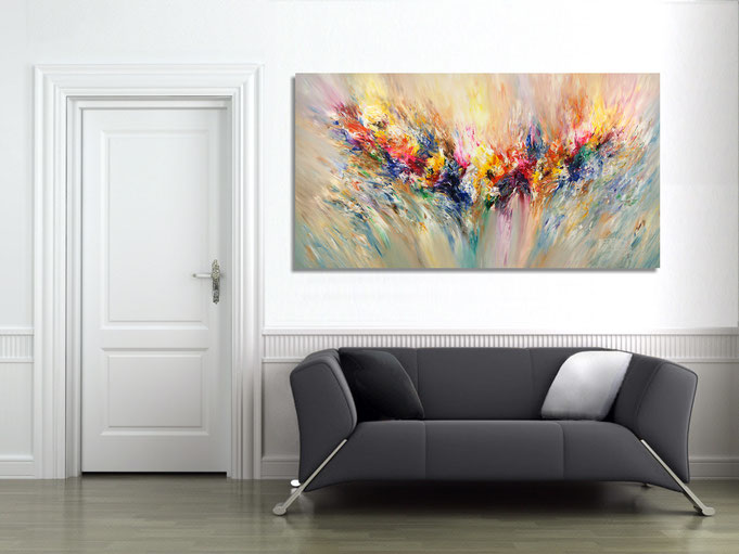 An abstract Nottrott painting gives any space a very individual ambience