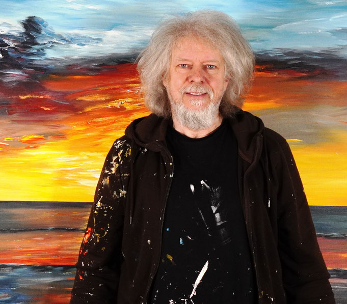 ... just finished painting: Peter with Clouds At Sunset XL 1