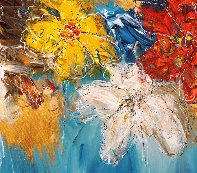 detail of the flower artwork of the artist Peter Nottrott