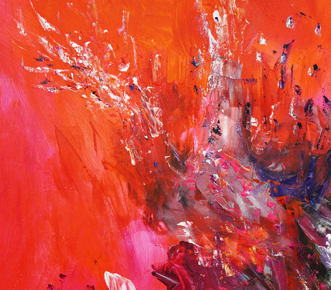 detail of the oversized abstract artwork by the artist Peter Nottrott for sale