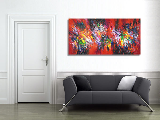 An abstract Nottrott painting gives any space a very individual ambience
