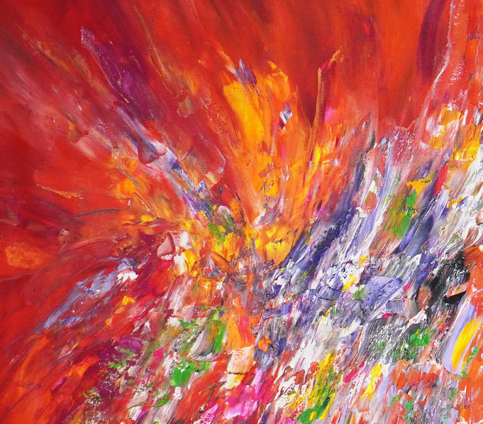 detail of the abstract, extra large dreamlike artwork by the artist Peter Nottrott