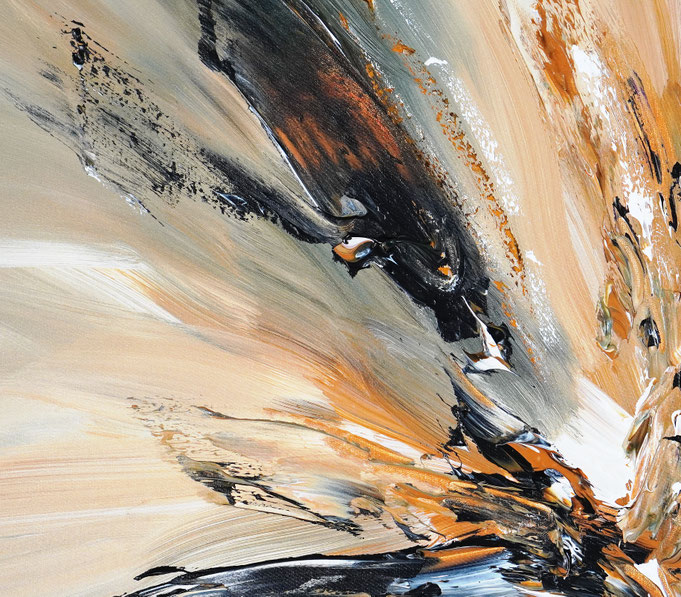 Detail of the abstract painting of the artist Peter Nottrott