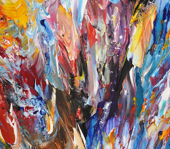 detail of the oversized abstract artwork by the artist Peter Nottrott for sale