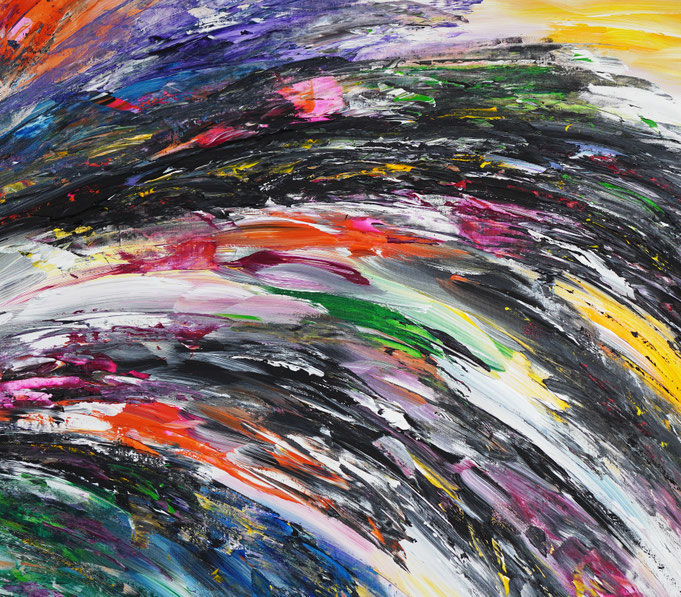 detail of the oversized abstract artwork by the artist Peter Nottrott for sale