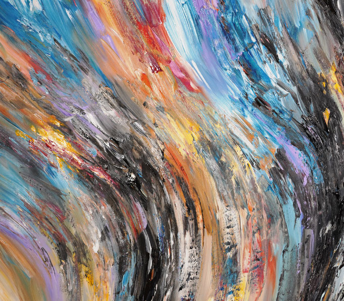 detail of the oversized abstract artwork by the artist Peter Nottrott for sale